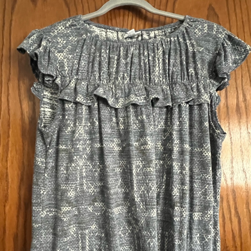 LuLaRoe Stasha Ruffle Top size large